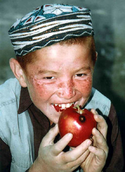 Провинция Парван. Мальчик с яблоком