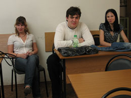 В аудитории, студенты 4 курса специализации "Историческая информатика"