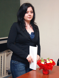 Гурьева Ольга выступает с защитой магистерской диссертации