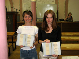 Выпускники ФТАД - 2007: Иванова Ирина Анатольевна и Лазарева Надежда Владиславовна