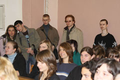 В зале: студенты ФТАД
