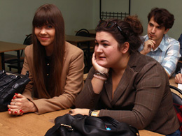 Алимова Виктория и Пашук Мария(торжественное вручение студенческих билетов 11 сентября)