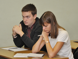 Линьков Павел и Маслова Мария (торжественное вручение студенческих билетов 6 сентября)